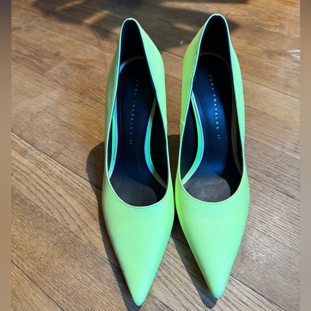 Zara Neon Green Women's Pumps